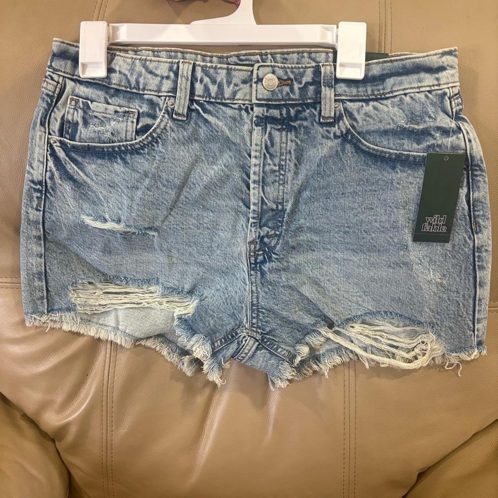Wild Fable Faded Blue Ripped Jean Shorts